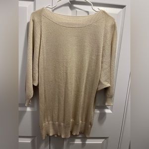 New York & Co., Champagne Sparkle light sweater-great for the holidays! Size L
